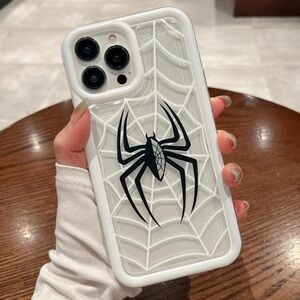 ✨HP✨iPhone 14 Pro Black & White Spider Case